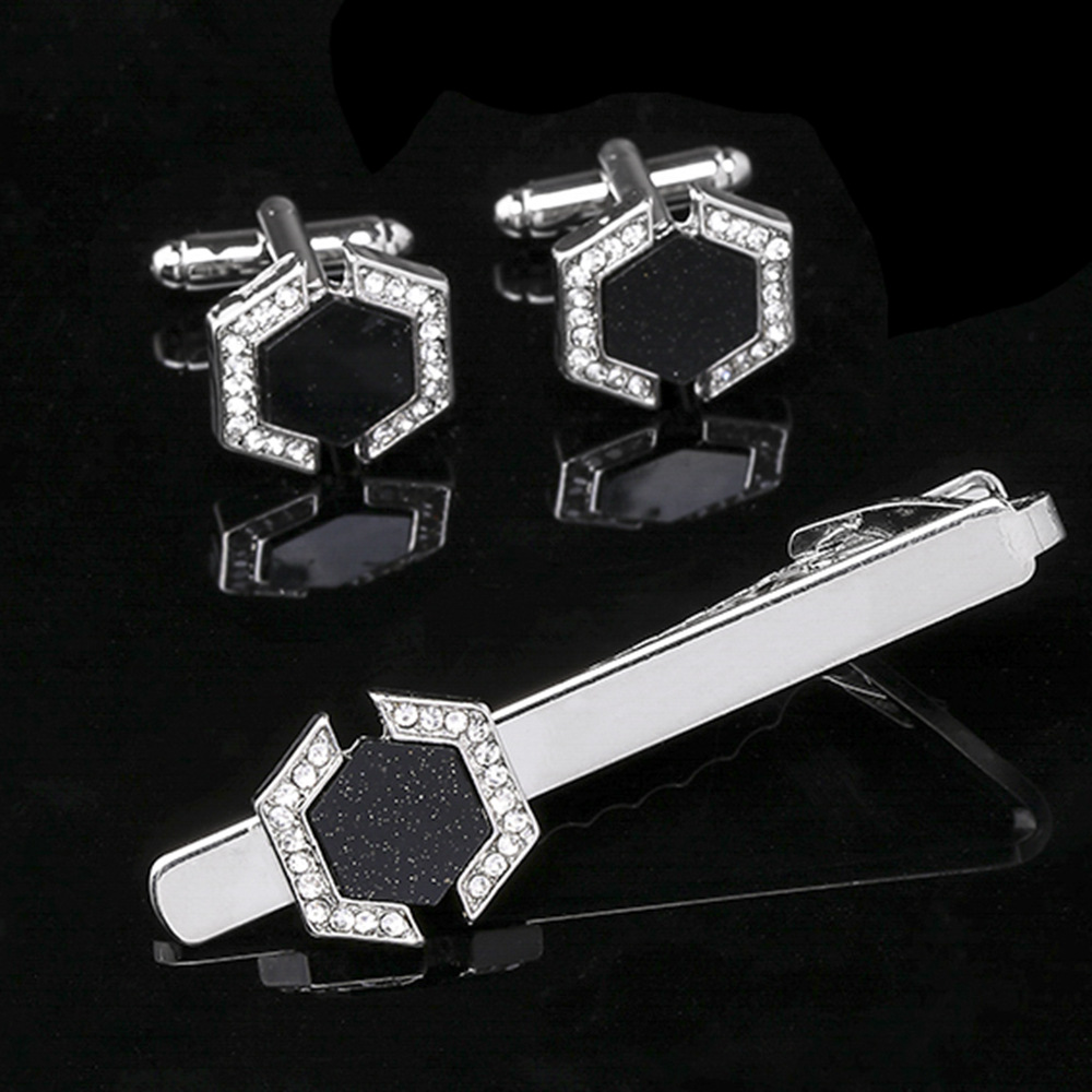 Men'S Formal Wear Accessories - 1PCS Starry Sky Geometric Hexagon Cufflinks