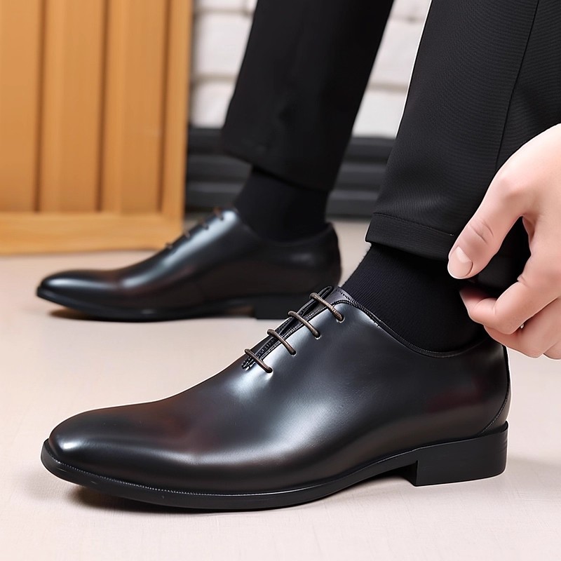Men'S Luxury Formal Wear - Designer Genuine Leather Mens Wholecut Oxford