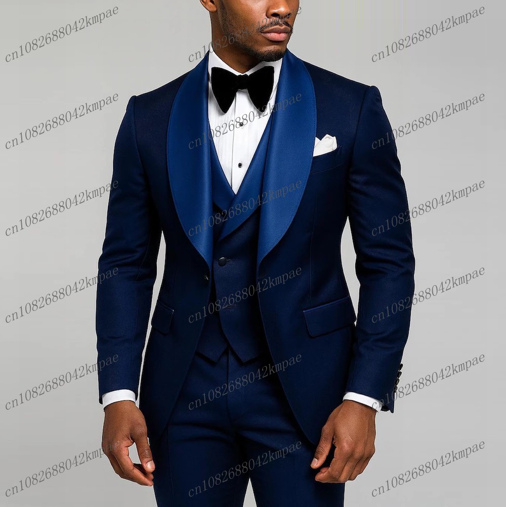 New Navy Blue Formal Men Suit  - Men'S Formal Wear For A Wedding review and price