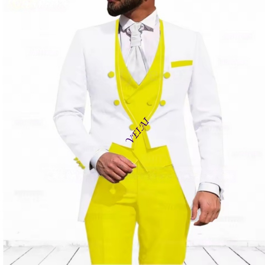 Customized Sky Blue 3-Piece Su - Men Formal Wear With Blazer review and price
