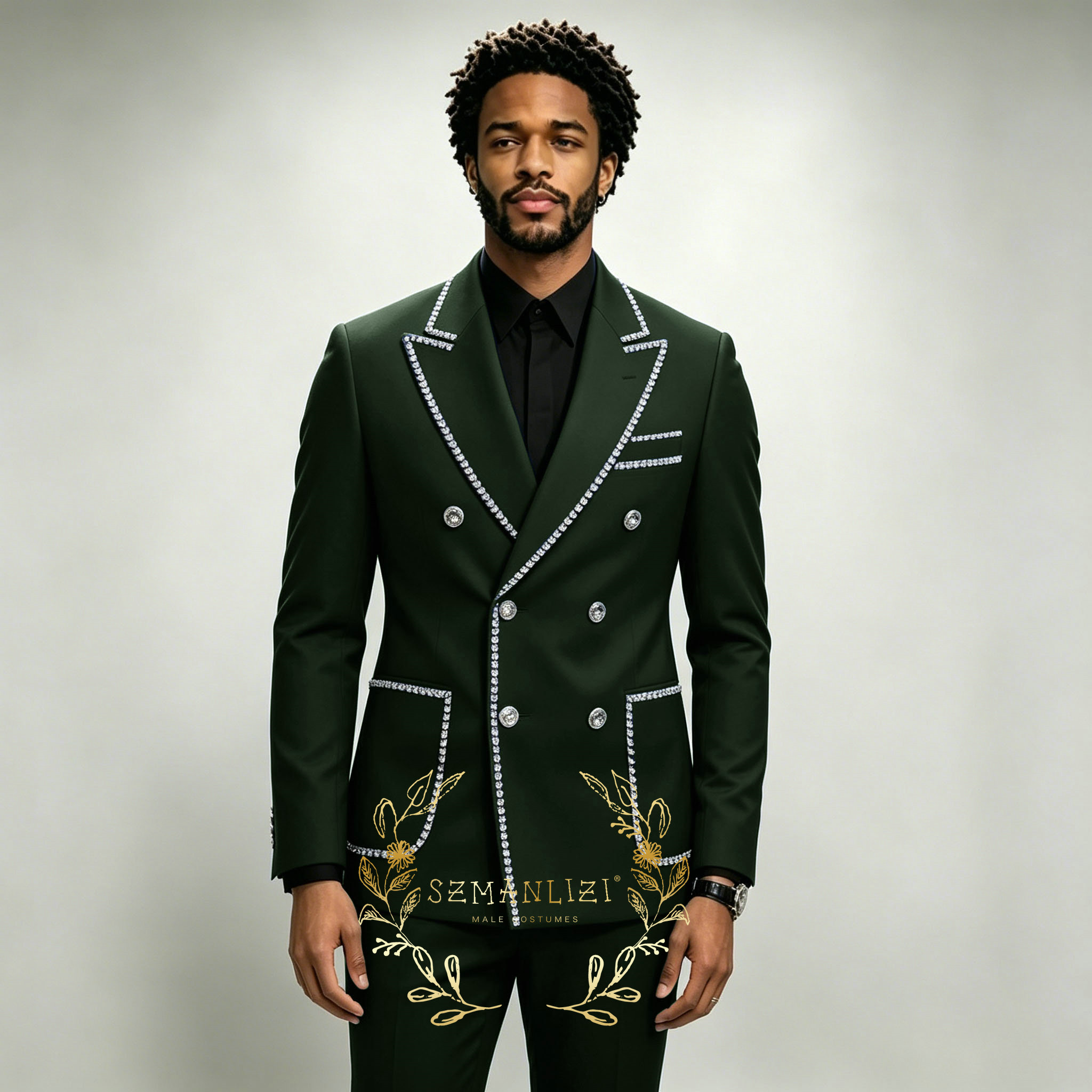 Luxury Men's Suits 2 Pieces Ro - Men'S Luxury Formal Wear review and price