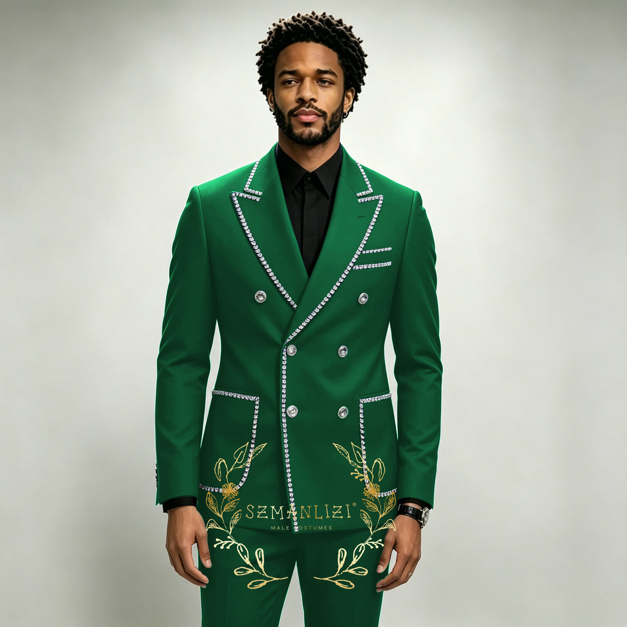 Luxury Men's Suits 2 Pieces Ro - Men'S Luxury Formal Wear review and price