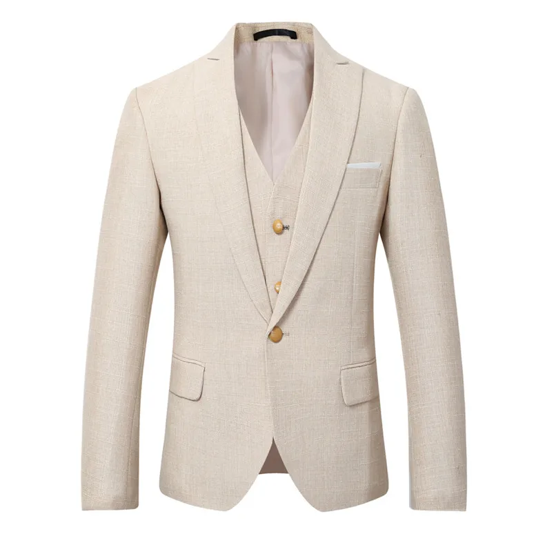Beige Ivory Men Suit Casual Li - Men Linen Formal Wear review and price