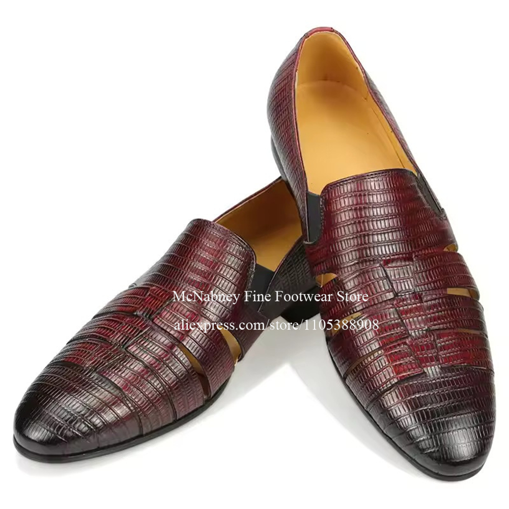 Breathable Cutout Burgundy Bla - Men'S Formal Wear For A Wedding review and price