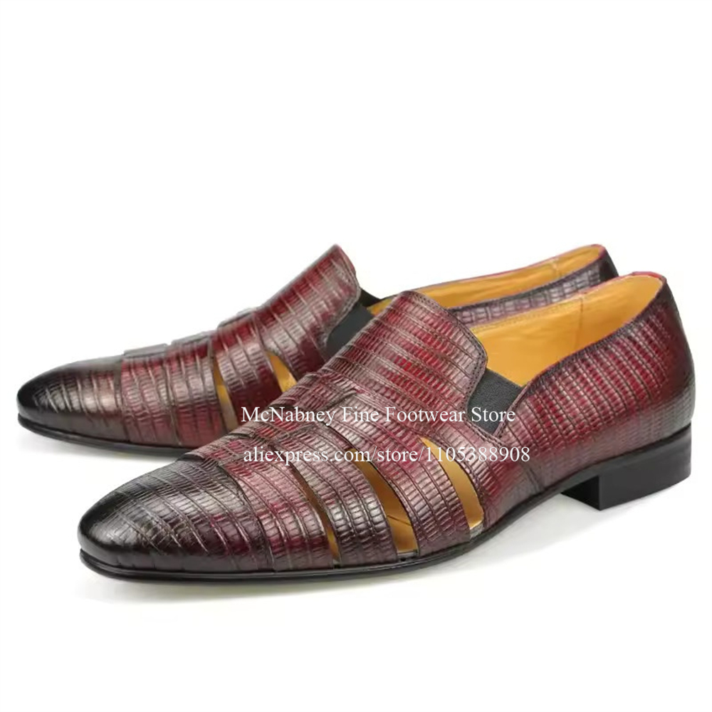 Breathable Cutout Burgundy Bla - Men'S Formal Wear For A Wedding review and price