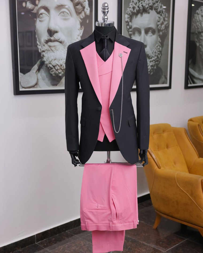 Luxury Black Pink Men Tuxedo S - Men Formal Wear Pink review and price