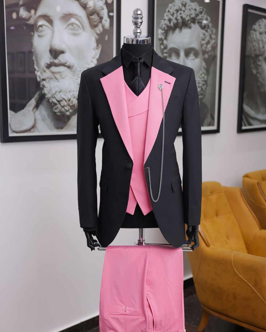 Luxury Black Pink Men Tuxedo S - Men Formal Wear Pink review and price