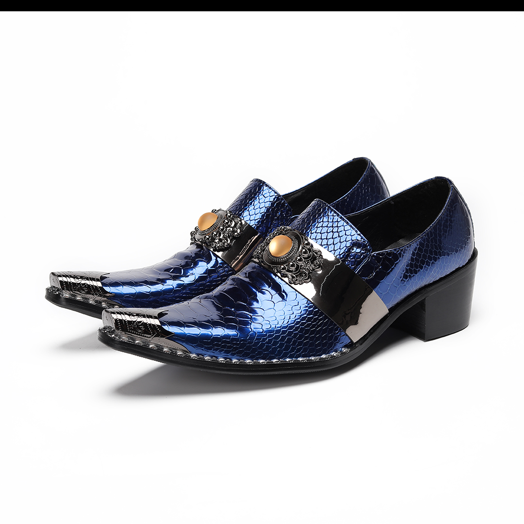 Luxury Blue Metal Charm Pointe - Men'S Luxury Formal Wear review and price