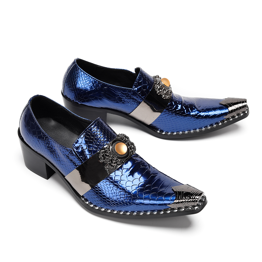 Luxury Blue Metal Charm Pointe - Men'S Luxury Formal Wear review and price