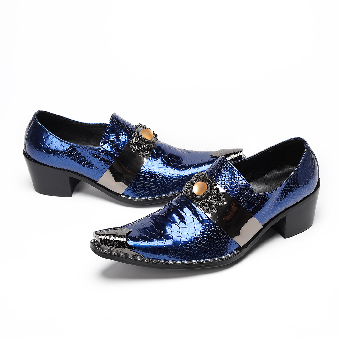 Luxury Blue Metal Charm Pointe - Men'S Luxury Formal Wear review and price