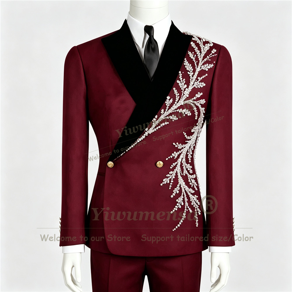 Exclusive Diamond Beaded Suits - Men Formal Wear Fashion review and price