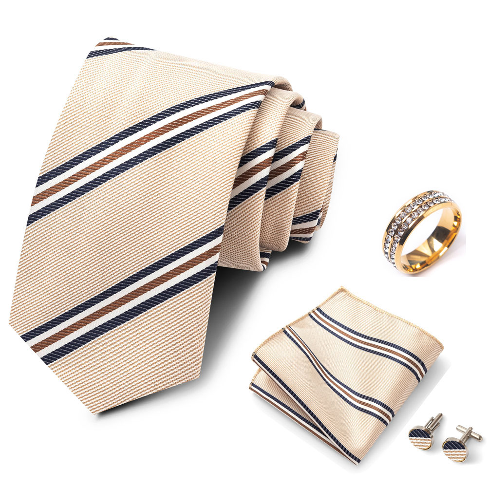 Striped Men's Tie Set, Stylish - Men'S Formal Wear For A Wedding review and price