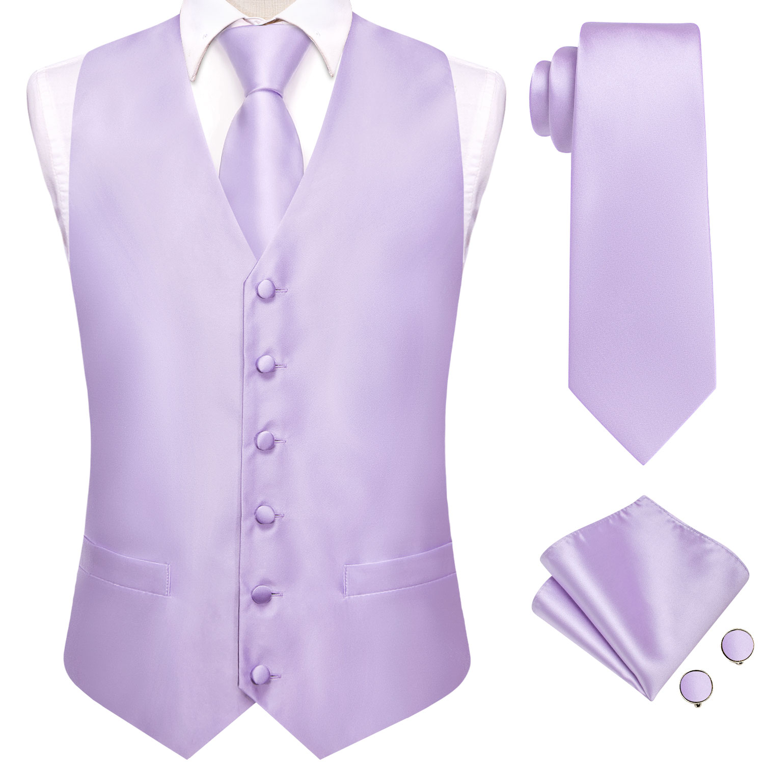 Hi-Tie Solid Voilet Lilac Mens - Men'S Formal Wear For A Wedding review and price