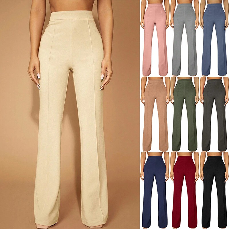 Summer Women's Pants High Wais - Dress Pant Flat Front review and price