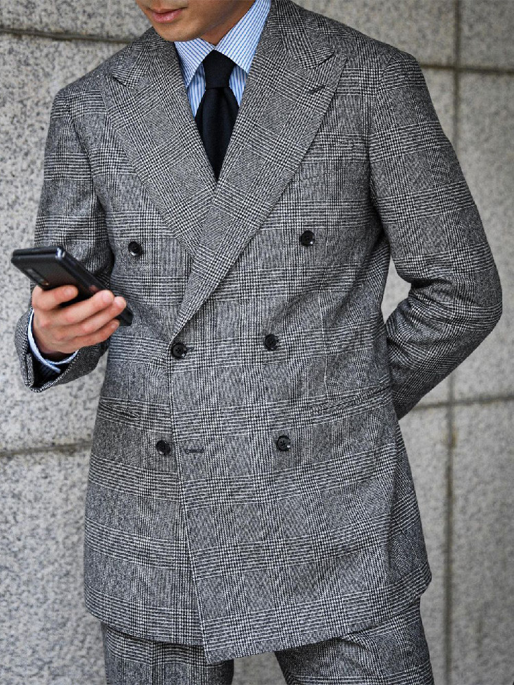 Business Plaid Men Suit 2 Piec - Men'S Formal Wear For A Wedding review and price