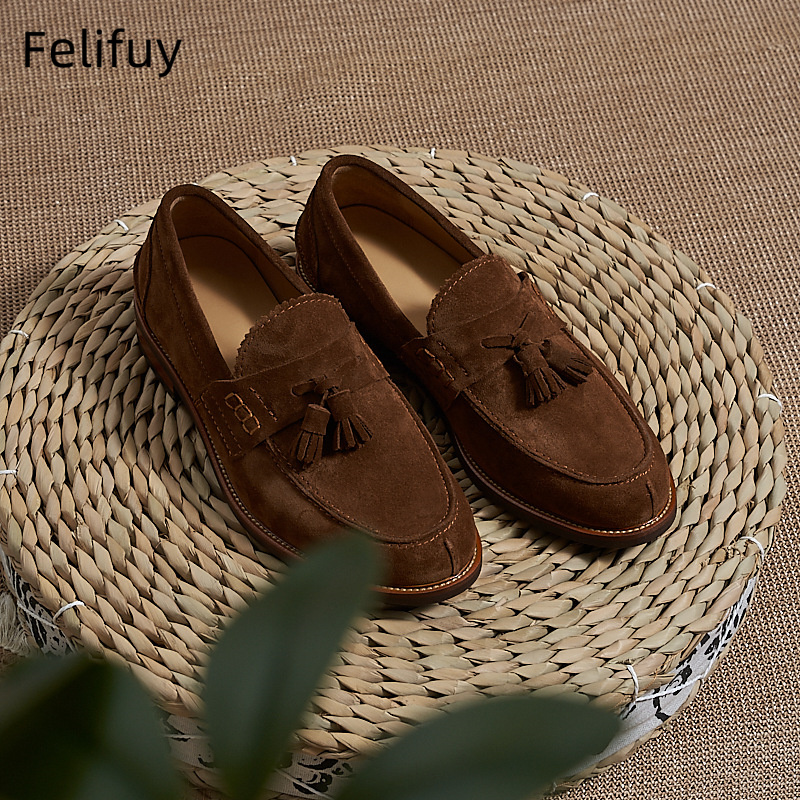 New Brown Men Flat Loafers Cow - Men'S Formal Wear For A Wedding review and price