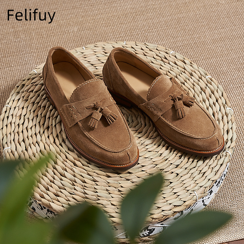 New Brown Men Flat Loafers Cow - Men'S Formal Wear For A Wedding review and price