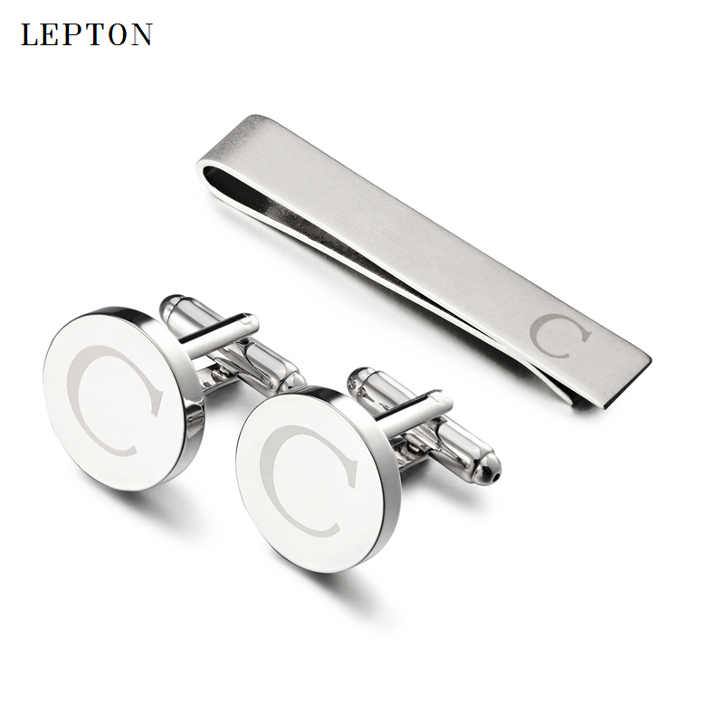 Hot Sale Round Letters C Cuffl - Cufflinks Silver Set review and price
