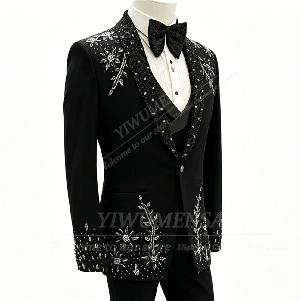 Brilliant Crystals Beading Sui - Men Formal Wear With Blazer review and price