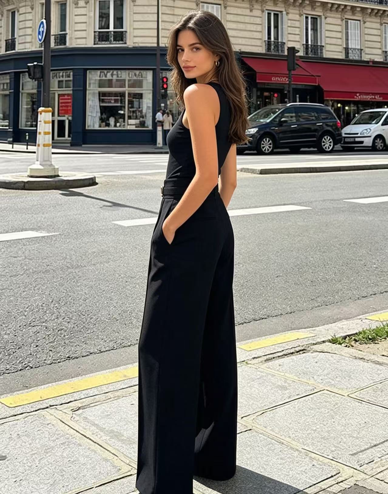 High Waist Wide Leg Suit Pants - Dress Pant Flat Front review and price