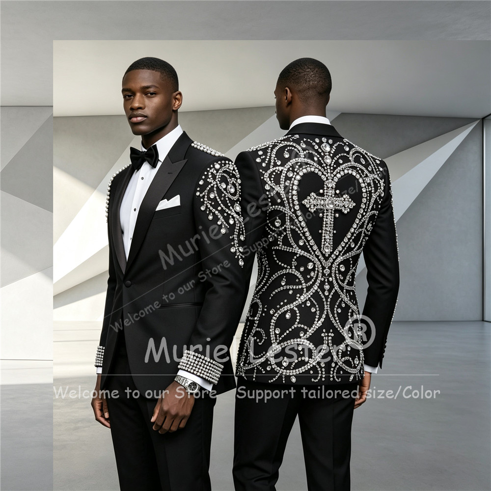 Luxury 2 Piece Sets Suit Men H - Men Formal Wear Fashion review and price