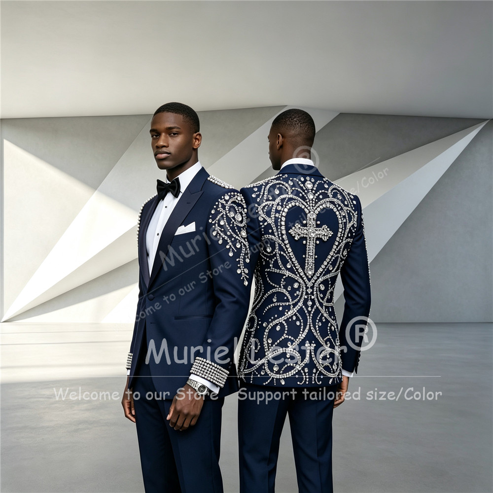 Luxury 2 Piece Sets Suit Men H - Men Formal Wear Fashion review and price