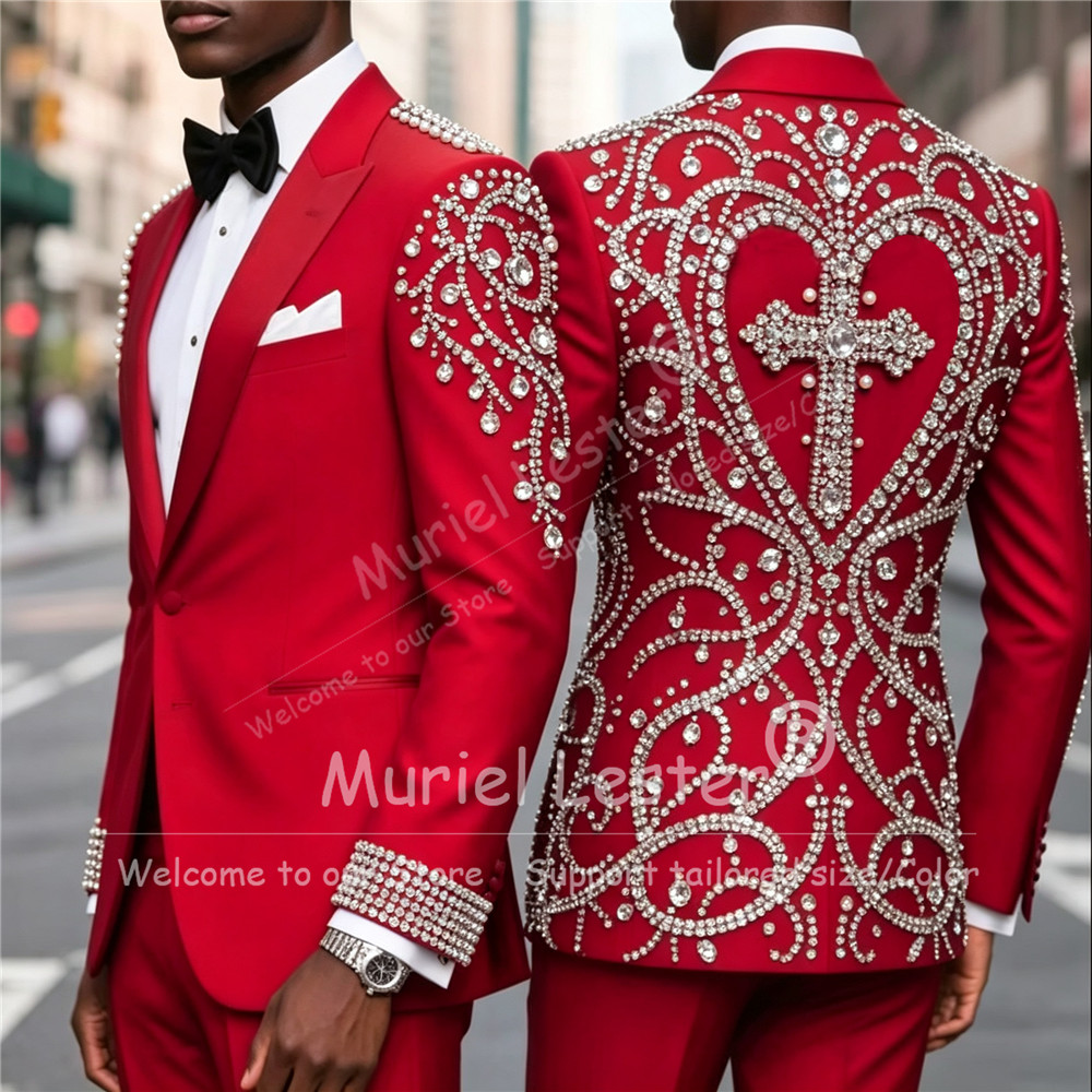 Luxury 2 Piece Sets Suit Men H - Men Formal Wear Fashion review and price