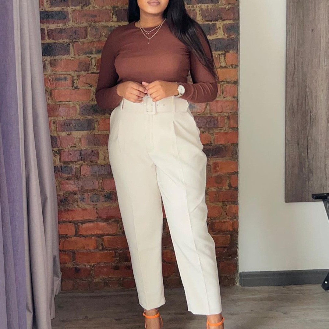 Women Pants High Waist Full Le - Dress Pant Flat Front review and price
