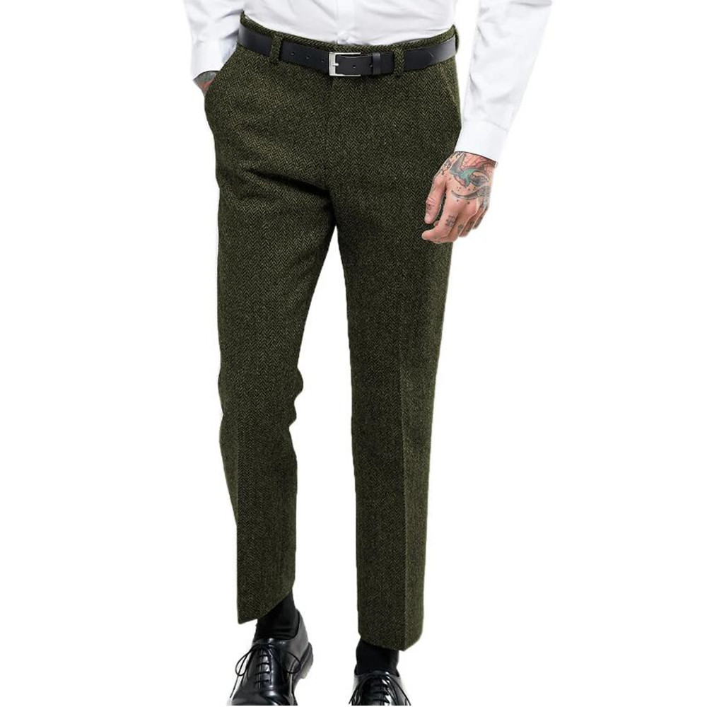 Men's Business Formal Suit Pan - Dress Pant Flat Front review and price