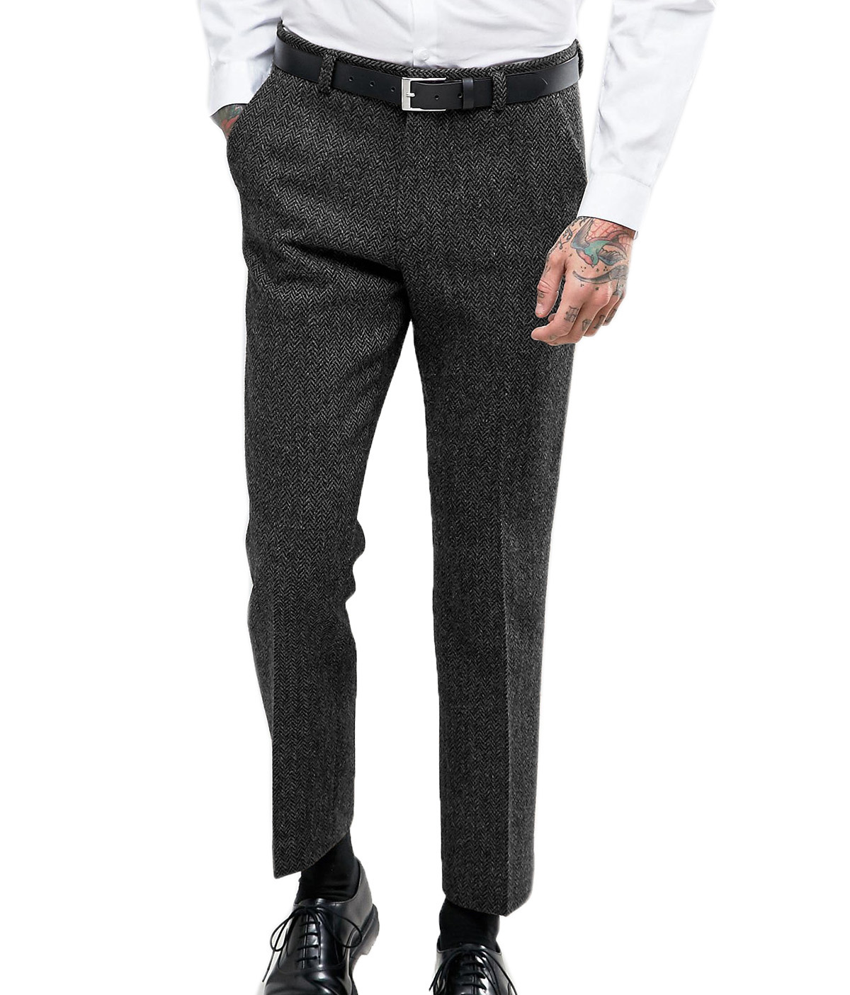 Men's Business Formal Suit Pan - Dress Pant Flat Front review and price