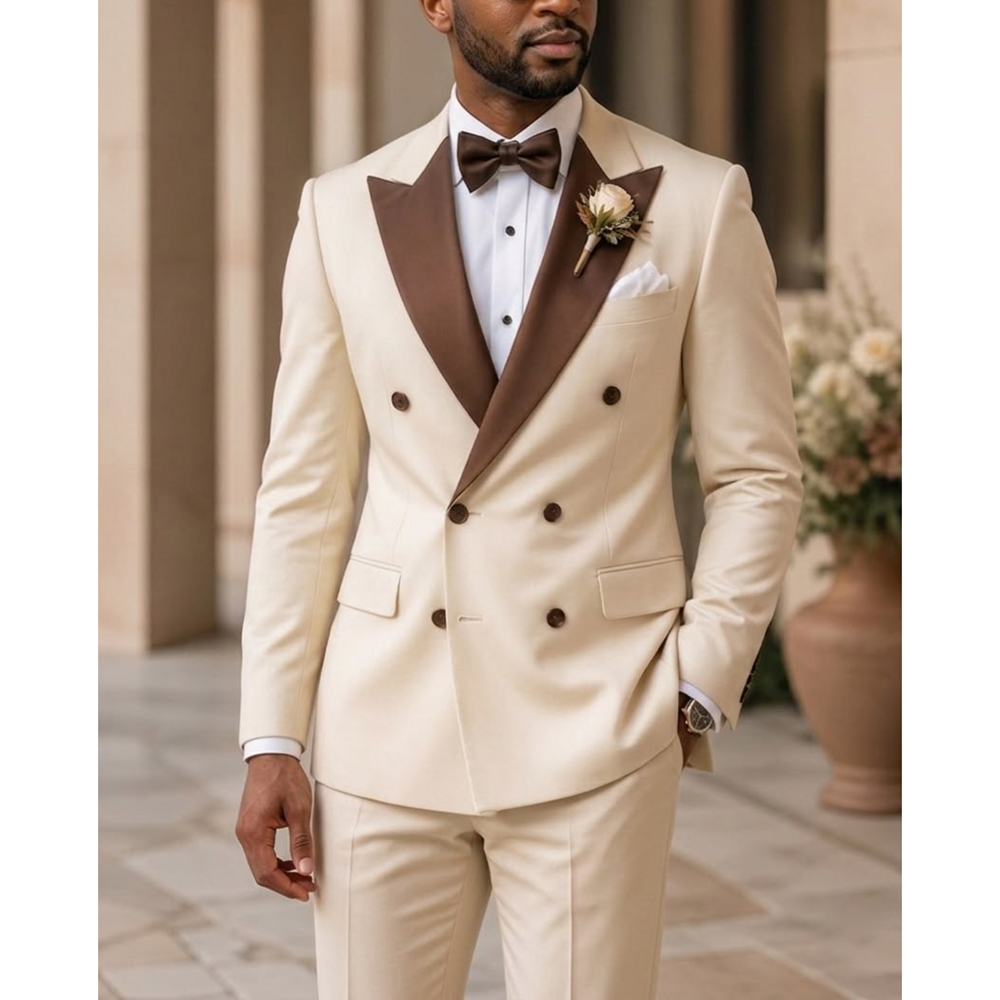 Men Double Breasted Tuxedo Sui - Men Formal Wear Fashion review and price